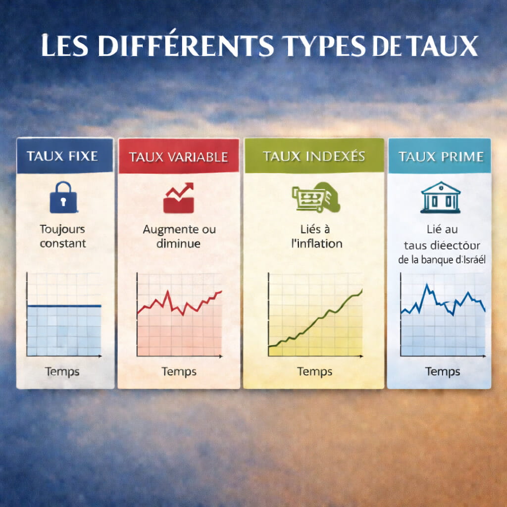 Crédit immobilier: les différents types de taux en Israël